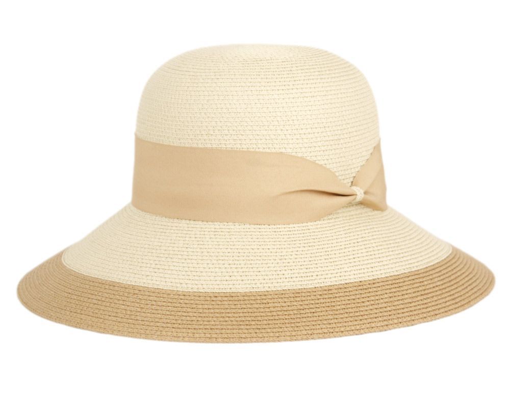 12 Bulk Paper Braid Straw Sun Cloche Hats W/cloth Band Assorted
