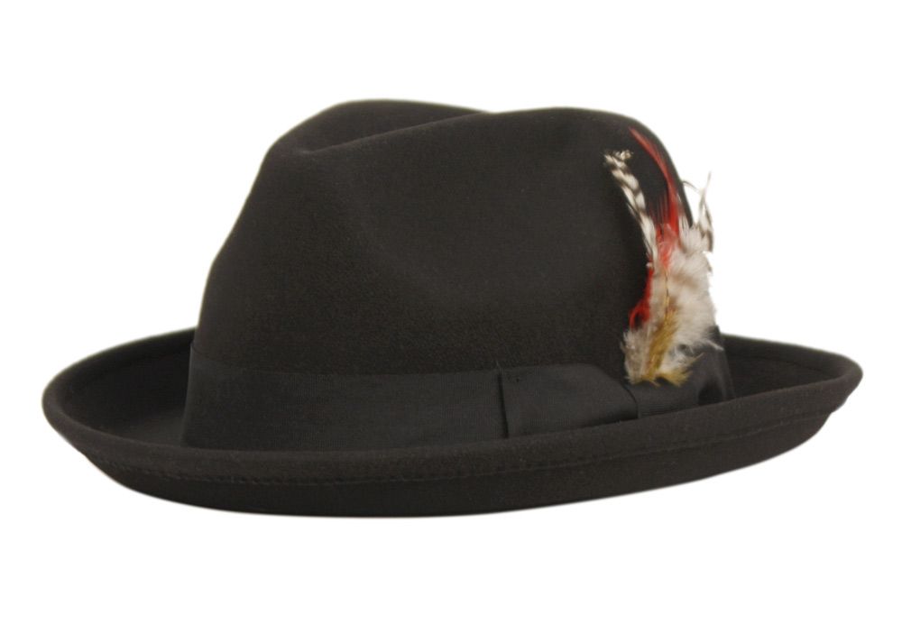 12 Bulk Poly Felt Fedora With Grosgrain Ribbon Band Assorted