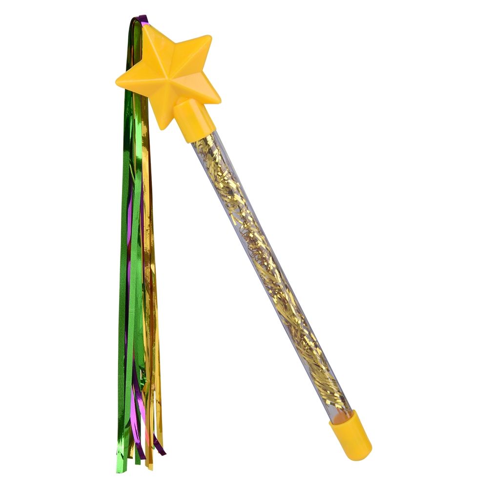 360 Bulk 9" Mardi Gras Star Tinsel Wand
