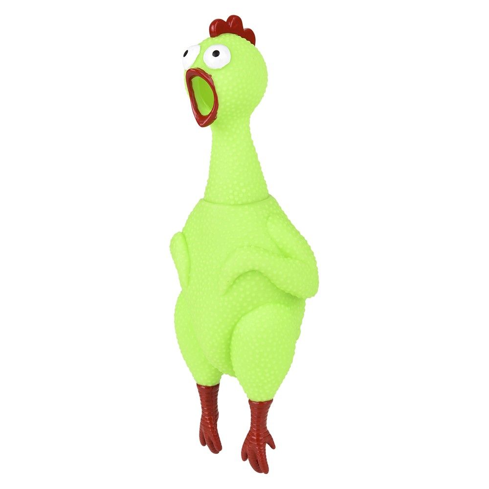 72 Bulk Big Rubber Chicken Collectible Mix 9.5 inch 72ct