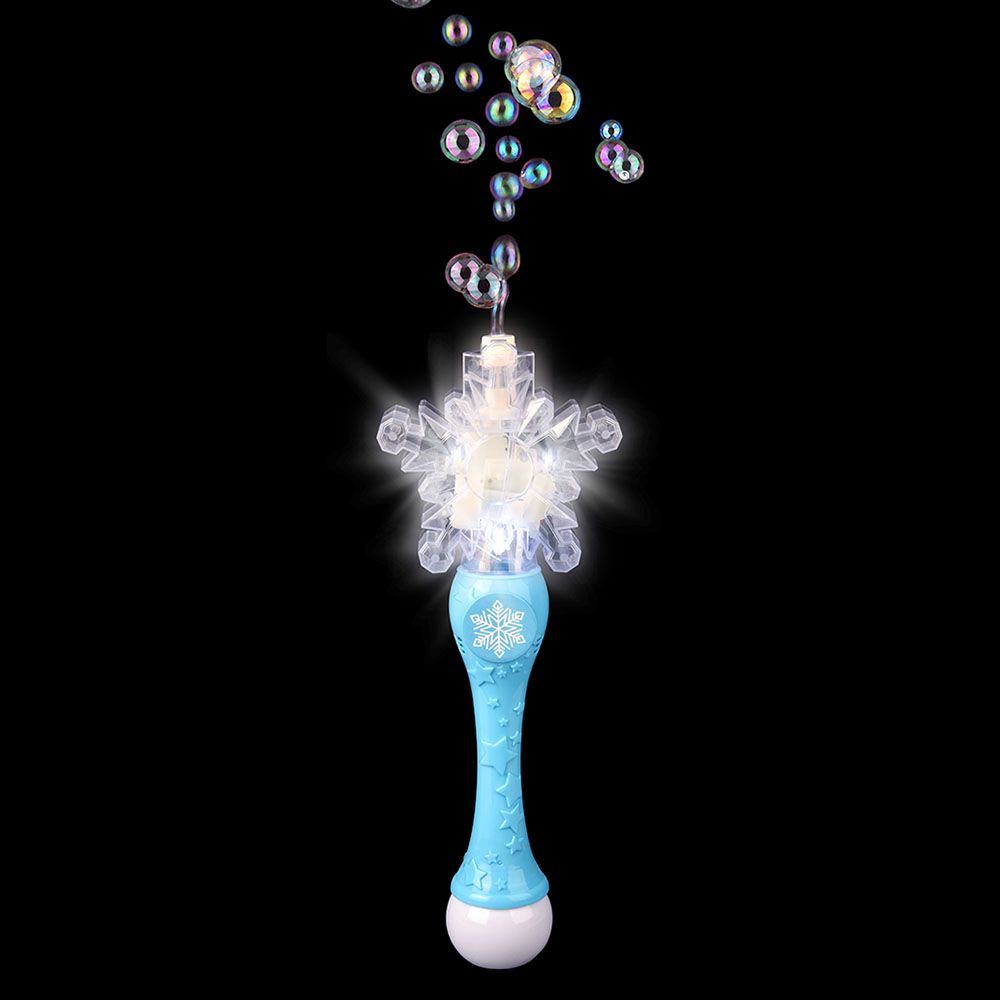24 Bulk LighT-Up Snowflake Bubble Wand 15.5"