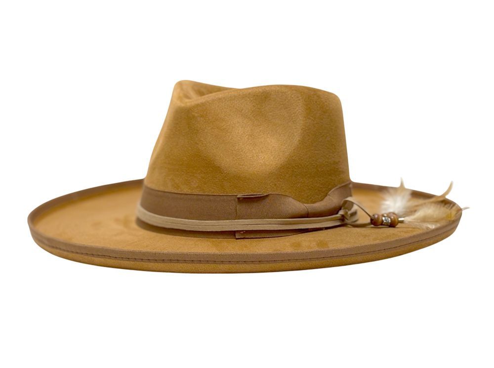 6 Bulk Wide Brim Fashion Fedora With Grosgrain Band & Suede String Assorted