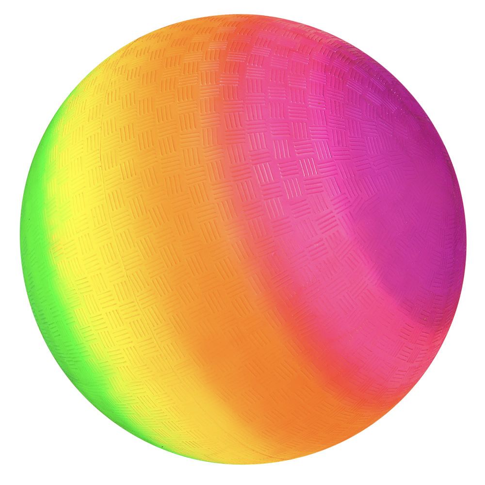 24 Bulk Neon Rainbow Playground Ball 16" 24/18