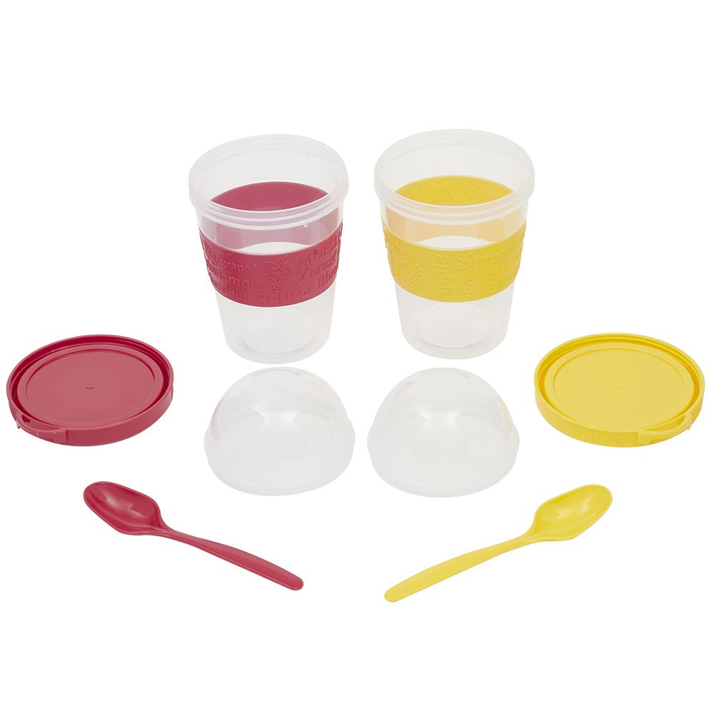 12 Bulk Plastic TO-Go Cup With Spoon