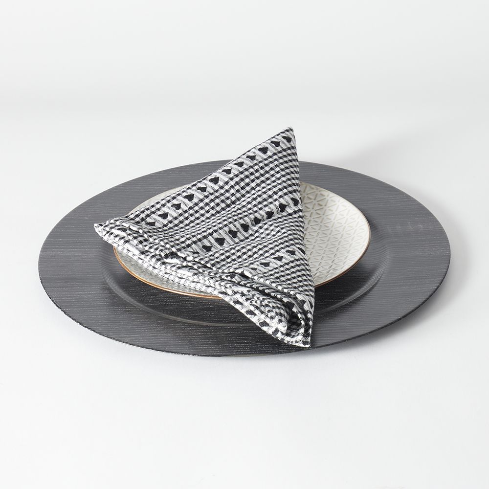 12 Bulk Sophia Grace 12" Charger Plate, Timber Black