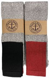 120 Bulk Yacht & Smith Mens Cotton Thermal Tube Socks, Cold Weather Boot Sock Shoe Size 8-12 Bulk Buy