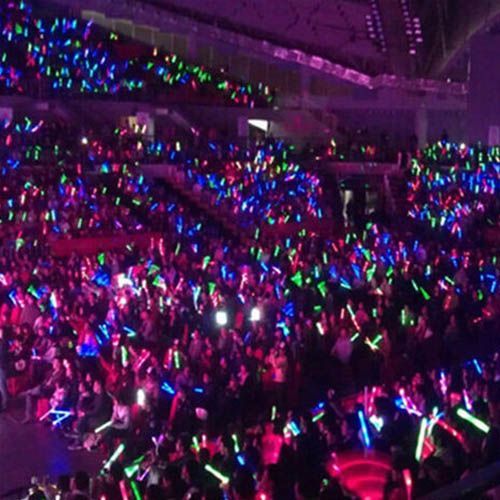 48 Bulk Multi Color Led Flashing Foam Stick