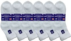 36 Bulk Yacht & Smith Women's Diabetic Cotton Ankle Socks Soft NoN-Binding Comfort Socks Size 9-11 White Bulk Pack