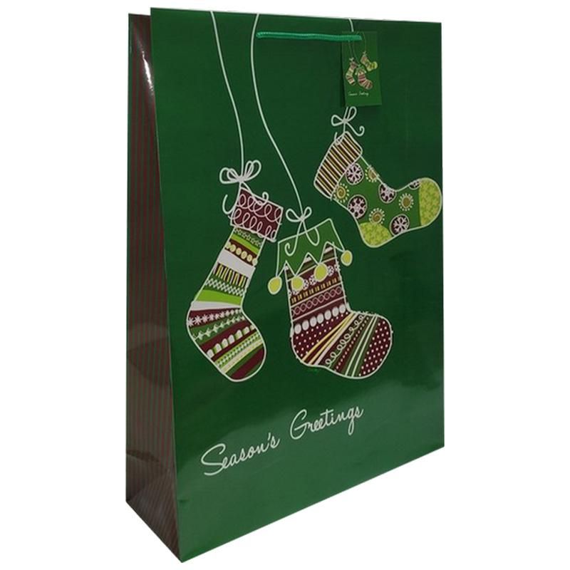 96 Bulk 2pk Jumbo Xmas Bag Glossy