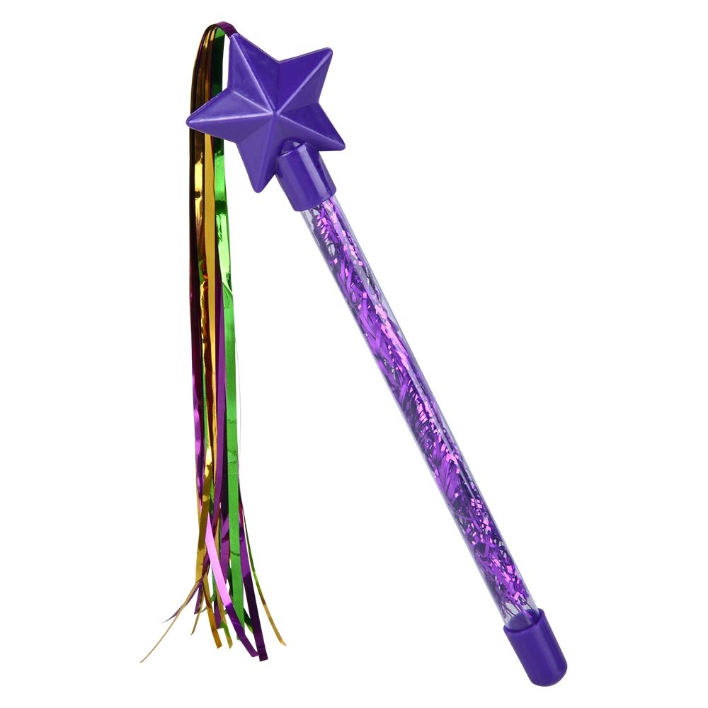 360 Bulk 9" Mardi Gras Star Tinsel Wand