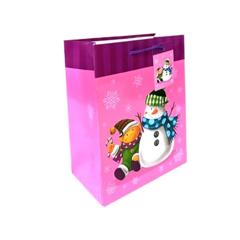 120 Bulk 3pk Medium Glossy Christmas Bag
