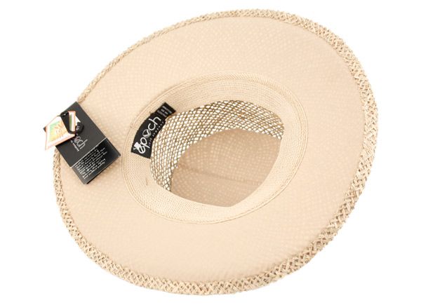 6 Bulk Gambler Straw Hats With Grosgrain Band