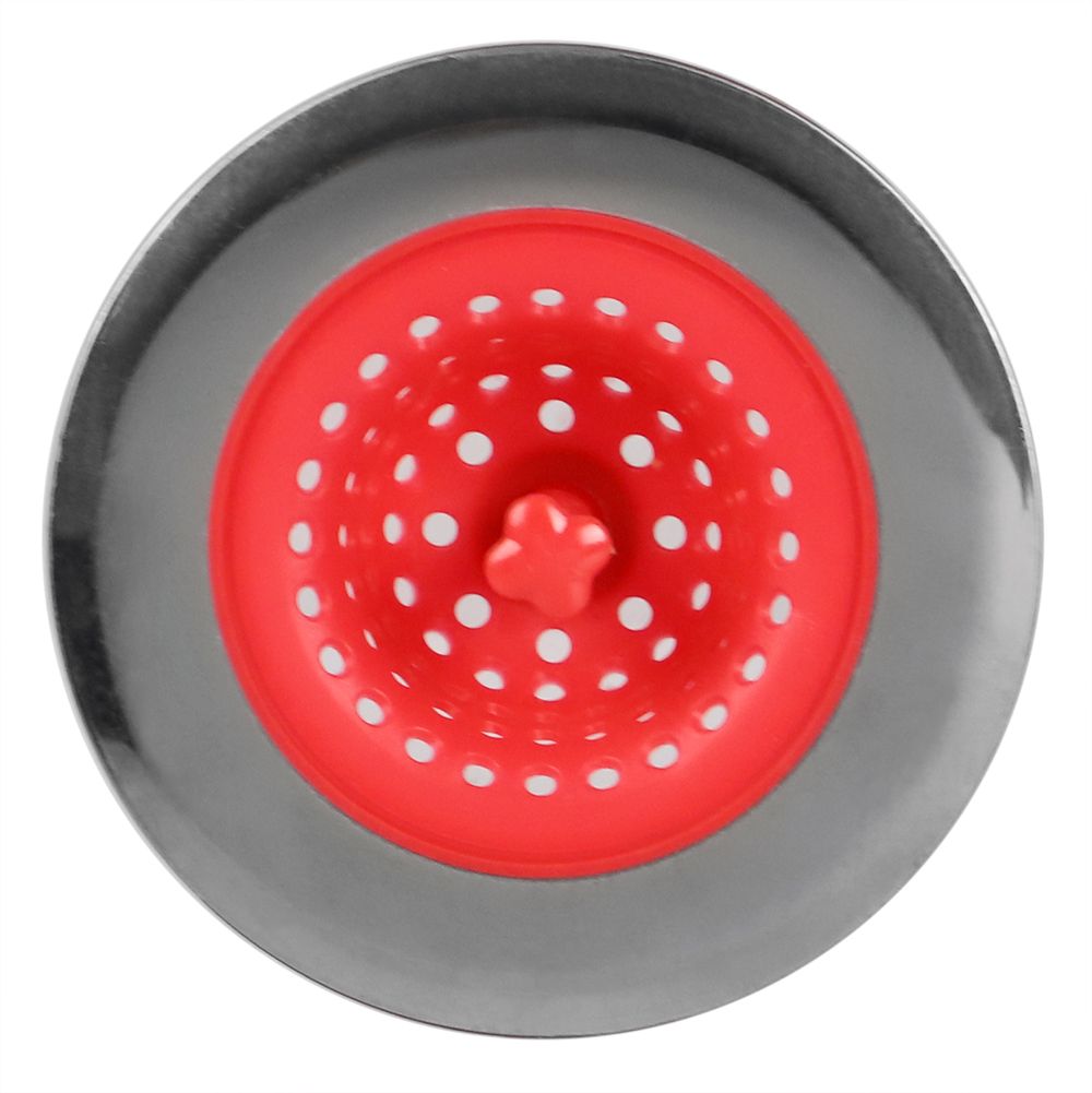 48 Bulk Brights Silicone Sink Strainer With Stainless Steel Rim