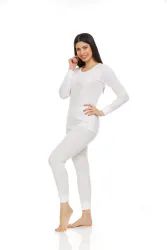 24 Bulk Yacht And Smith Womens Thermal Underwear Set In White Size Xlarge