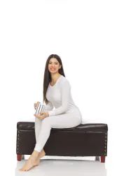 24 Bulk Yacht And Smith Womens Thermal Underwear Set In White Size Xlarge