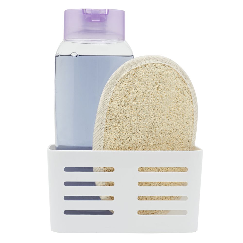 24 Bulk Serenity Wide Bath Caddy With Suction, White