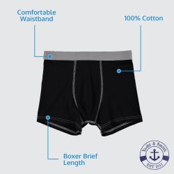 120 Bulk Yacht & Smith Mens 100% Cotton Boxer Brief Assorted Colors Size Small