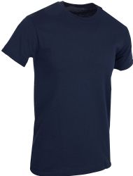 144 Bulk Mens Cotton Crew Neck Short Sleeve T-Shirts Navy, Medium
