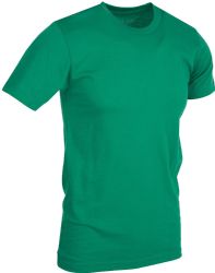 96 Bulk Mens Green Cotton Crew Neck T Shirt Size Medium