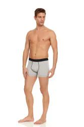 24 Bulk Yacht & Smith Mens 100% Cotton Boxer Brief Assorted Colors Size Medium