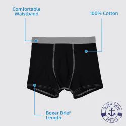 36 Bulk Yacht And Smith Men's Cotton Boxer Briefs In Assorted Colors Size Large