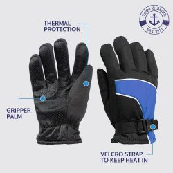 6 Bulk Yacht & Smith Children's Winter Thermal Ski Gloves
