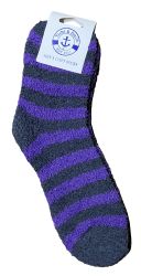 12 Bulk Yacht & Smith Men's Assorted Colored Warm & Cozy Fuzzy Socks