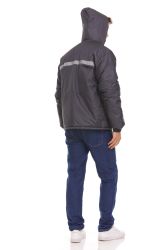 24 Bulk Yacht & Smith Warm Down Thick Insulated Mens Hooded Winter Jacket With Safety Reflector