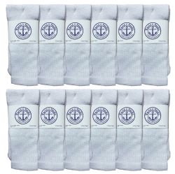 300 Bulk Yacht & Smith Women's 26 Inch Cotton Tube Sock Solid White Size 9-11