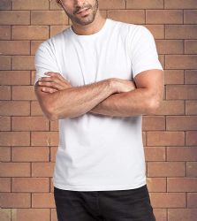 60 Bulk Plus Size Men Cotton T-Shirt Bulk Big Tall Short Sleeve Lightweight Tees 6X-Large, Solid White