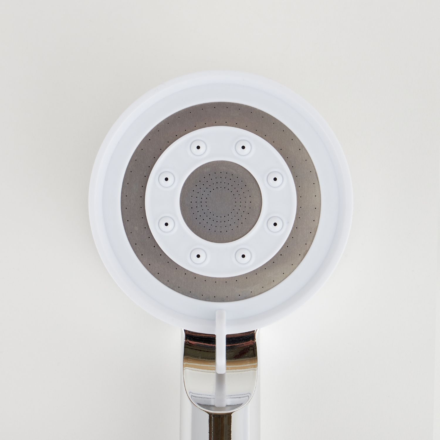 12 Bulk 3-Function Push Button Shadow Massager, Chrome