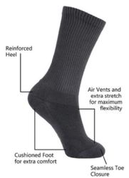 300 Bulk Yacht & Smith Women's Cotton Terry Cushioned Crew Socks, Size 9-11, Navy Bulk Packs