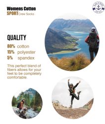 300 Bulk Yacht & Smith Women's Cotton Terry Cushioned Crew Socks, Size 9-11, Navy Bulk Packs