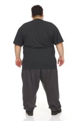 288 Bulk Mens Plus Size Cotton Short Sleeve T Shirts Solid Black Size 6xl