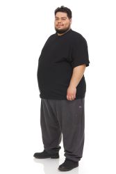 24 Bulk Mens Plus Size Cotton Short Sleeve T Shirts Solid Black Size 6xl