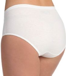 54 Bulk Yacht & Smith Womens Cotton Lycra Underwear White Panty Briefs In Bulk, 95% Cotton Soft Size Large