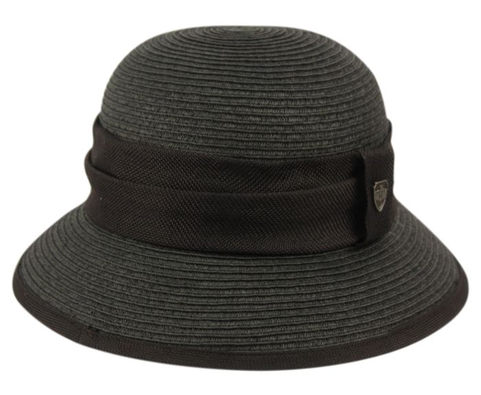 12 Bulk Paper Straw Braid Bucket Hats With Fabric Band Assorted
