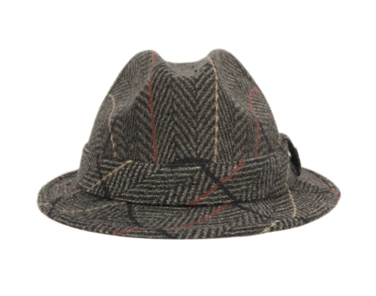 6 Bulk Richman Brothers Tweed Herringbone Wool Fedora With Band Assorted