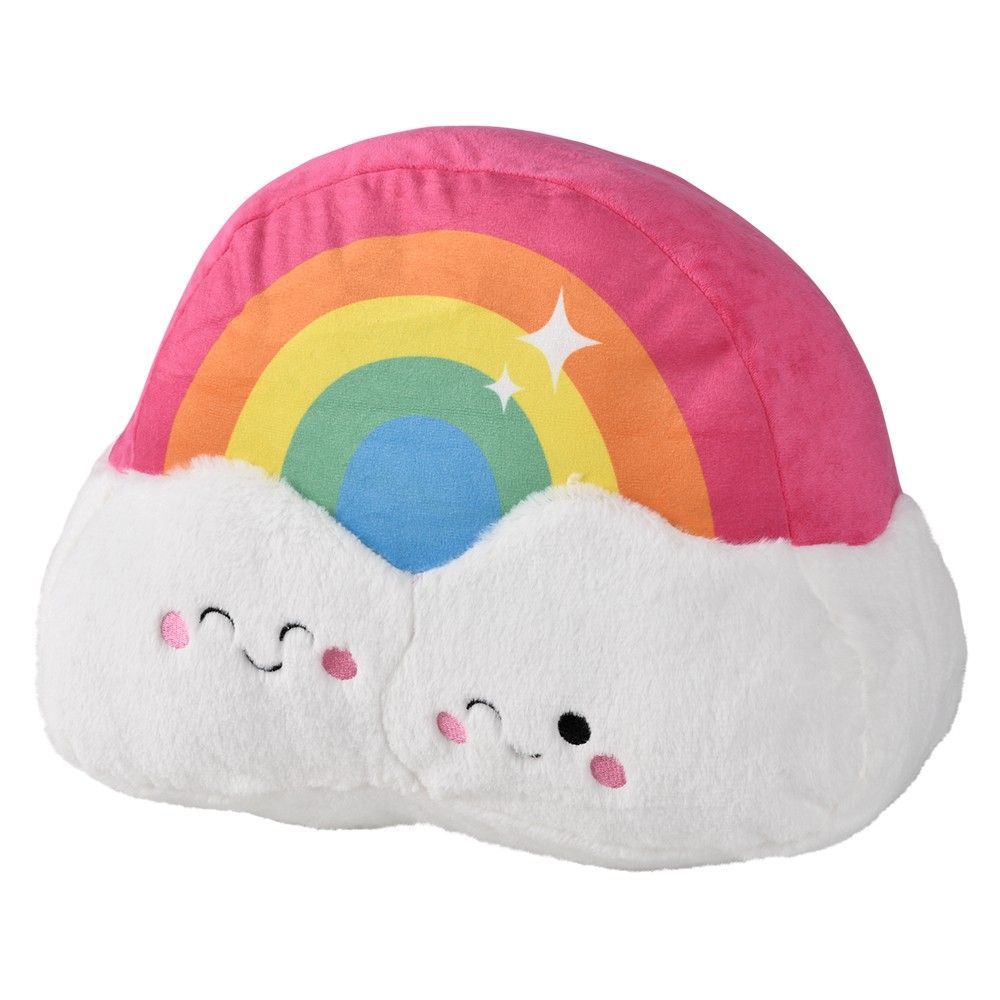 6 Bulk 16" Rainbow Plush Pillow