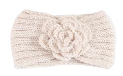 24 Bulk Warm Knitted Headband With Flower