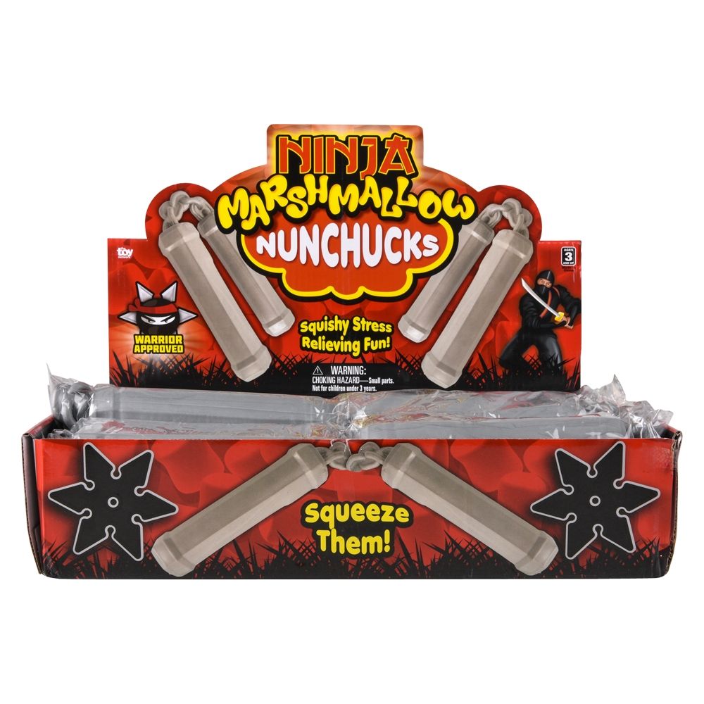 72 Bulk (t) 13.75" Marshamllow Nunchucks 12ct