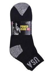 120 Bulk Power Club Quarter Sports Socks 9-11