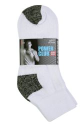 120 Bulk Power Club Quarter Sports Socks 9-11