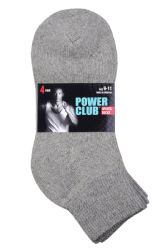 120 Bulk Power Club Quarter Sports Socks 9-11
