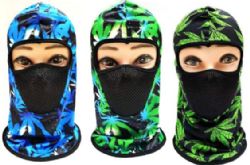 72 Bulk Colorful Hooded Hat With Face Covering
