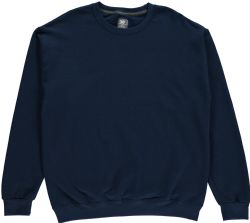 108 Bulk Unisex Fleece Line Cotton Crew Neck Sweat Shirt Navy Size Large