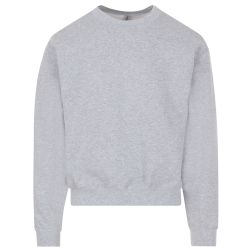 108 Bulk Unisex Fleece Line Cotton Crew Neck Sweat Shirt Heather Gray Size 2XL