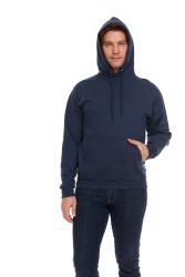 216 Bulk Men's Cotton Fleece Hooded Sweat Shirt Navy Size Small