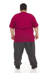 Bulk Mens Cotton Short Sleeve T Shirts Solid Maroon Size 5xl