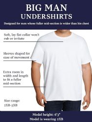288 Bulk Men Fruit Of The Loom Cotton Crew Neck White Undershirts Size 3X